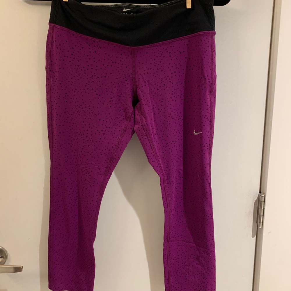 Nike cropped running leggings size small